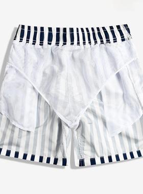 stripe hombre wearing sexy sport ropa de shorts shorts off