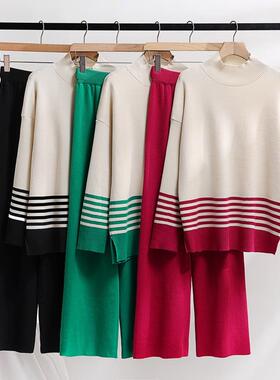 top fashion for suit knitted trousers suit age-reducing