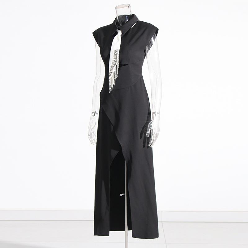 Fashion high street style lapel flying sleeves tie nail