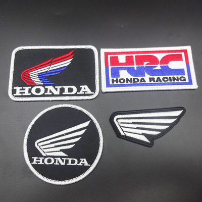 日系汽车大牌logo魔术贴徽章背包 胸章 臂章破洞补丁贴片刺绣布贴