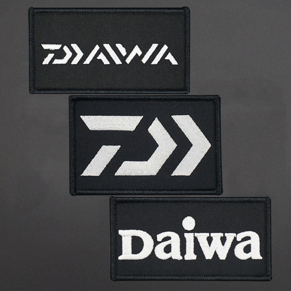 达瓦渔具钓箱标志魔术贴徽章背包 胸章 臂章破洞补丁贴片刺绣布贴