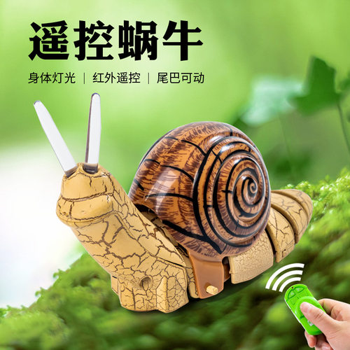 仿真遥控蜗牛带灯光创意玩具