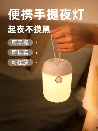 可挂式手提小夜灯充电悬挂学生床头床帘宿舍床上蚊帐内用上铺吊灯