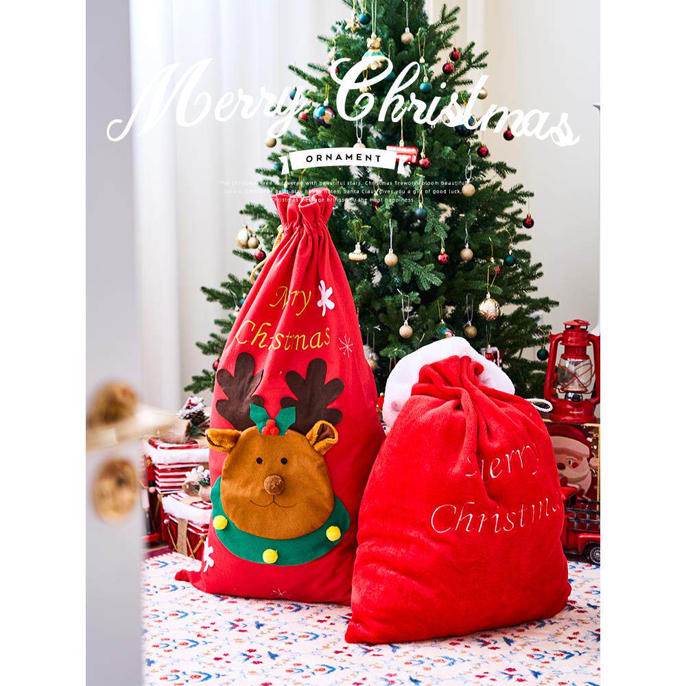 圣诞老人创意礼品袋礼物袋子大号平安夜儿童糖果礼袋圣诞节包装盒