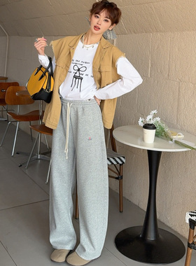 FAFA PRETTY 绝美巨好看弯刀休闲卫裤  韩国原厂显瘦卫裤