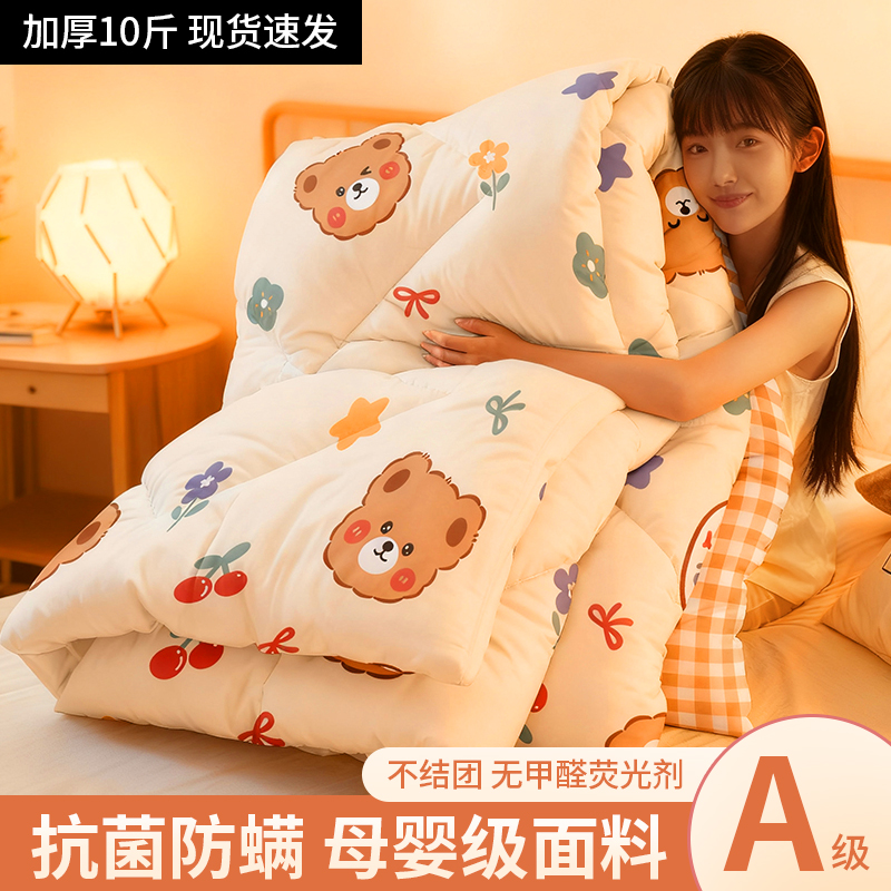 被子2025新款冬季加厚保暖冬被棉被春秋冬天单人学生宿舍被芯10斤