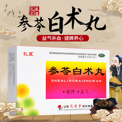 【孔孟】参苓白术丸60mg*100丸*10袋/盒
