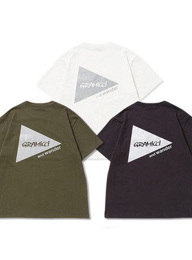 Gramicci x And Wander联名款夏季宽松透气休闲短袖T恤黑色24ss