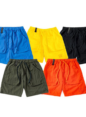 MANASTASH Park Shorts 新款男子公园短裤户外尼龙纯色口袋沙滩裤