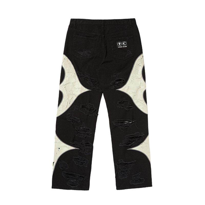 THUGCLUBTc黑色牛仔裤