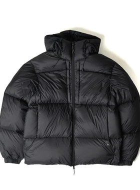ROA Heavy Down 鹅绒保暖短款沥青色连帽面包服羽绒服