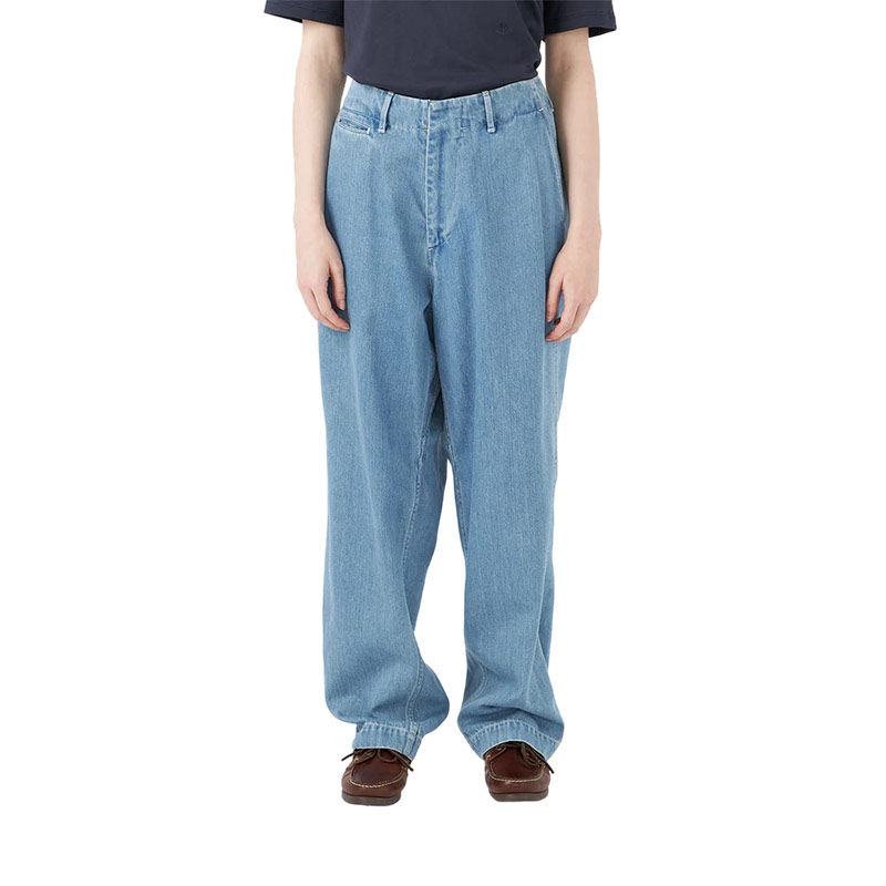 NANAMICA Wide Denim Pants Light Indigo  宽松微锥形牛仔裤男裤图片