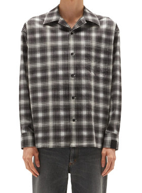 N.HOOLYWOOD日本好莱坞男士舒适休闲复古格子花纹长袖COMPILE衬衣