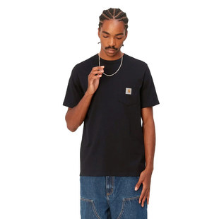 WIP Pocket t黑色 CARHARTT Shirt卡哈特纯棉上口袋休闲短袖
