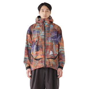AND Pertex多色印花3层防水透湿户外机能连帽压胶冲锋衣 WANDER