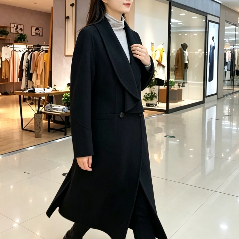 南油高端女装2026秋冬新款女毛呢外套