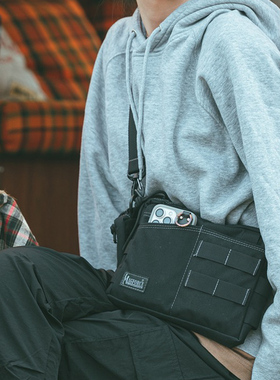 MAGFORCE麦格霍斯斜挎包0345A男式单肩斜挎包 多口袋侧背包登山