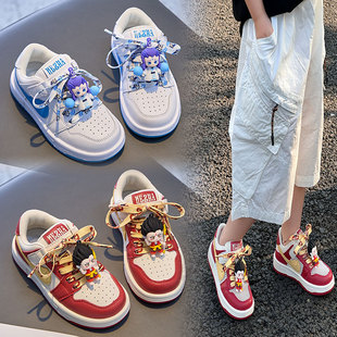 哪吒儿童鞋子2025春季新款女童运动鞋夏季网面板鞋敖丙卡通男童鞋