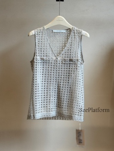 Uncoded上新夏白/灰慵懒风百搭镂空上衣背心143镂空系带长半裙144
