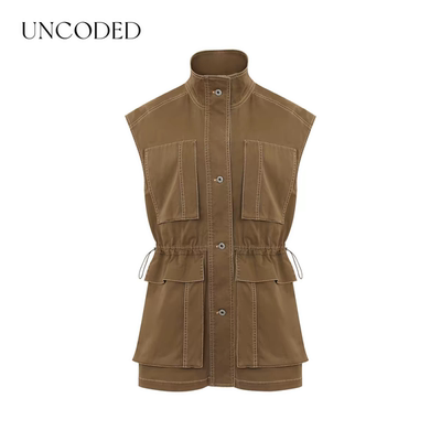 【博主同款马甲】UNCODED 26秋冬牛仔马甲百搭立体秋日KWLA1W024