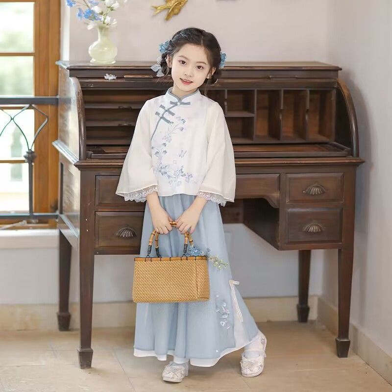 汉服女童春秋中式2025唐