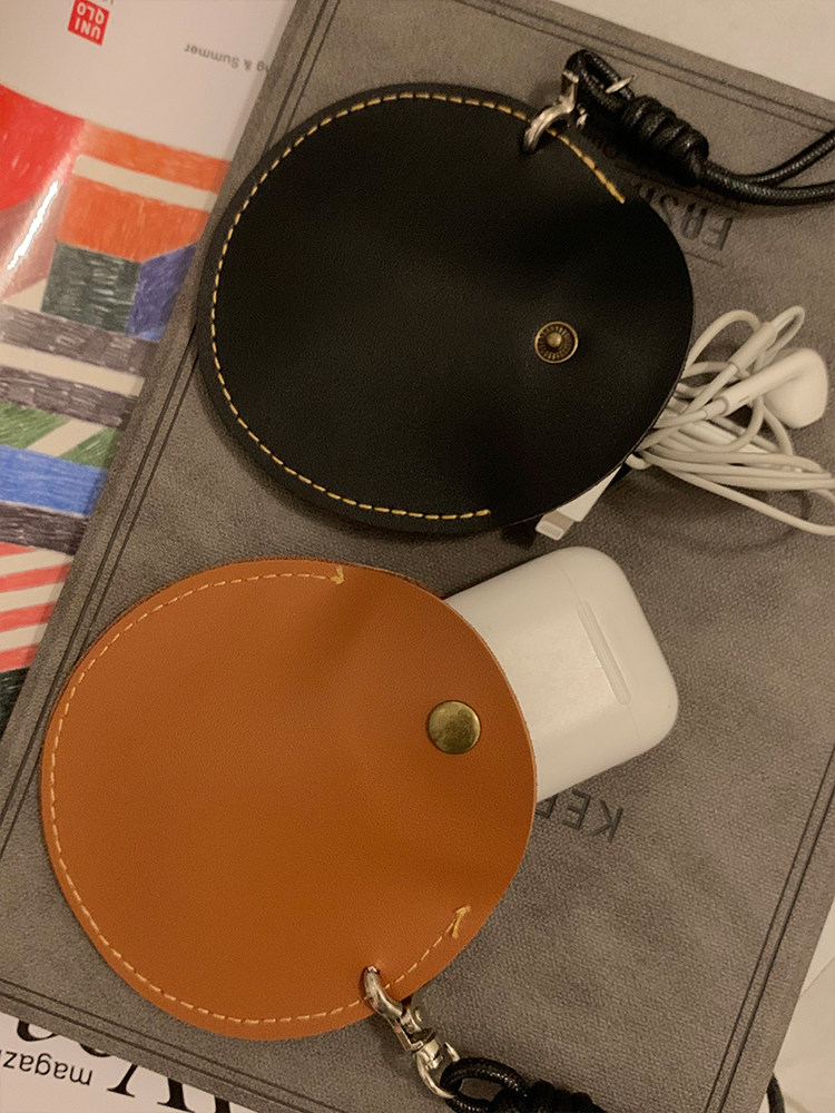 山月拾酒 PU皮革耳机包