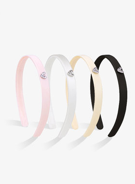 DAINEI岱妮闪耀爱心发箍女士气质高级感窄缎面压发细头箍发卡发饰