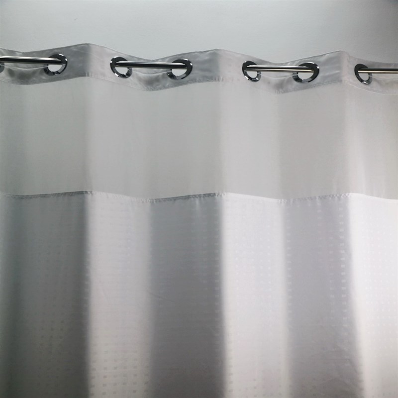 跨境货源 无钩浴帘 酒店品质 双层拼纱 浴室帘 按扣内衬 71x78 in