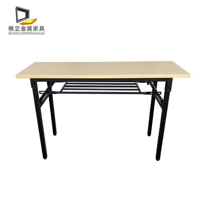 培训台折叠腿金属支架 长条桌腿桌架弹簧桌支架 简易双层桌腿支架