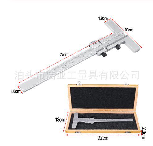 T型划线尺AQ600   0-160 不锈钢木工T型划线卡尺 200木工划线卡尺