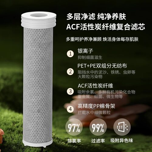 出口 活性炭滤芯碳纤维除氯净化水质 vc精油香氛手持花洒配件