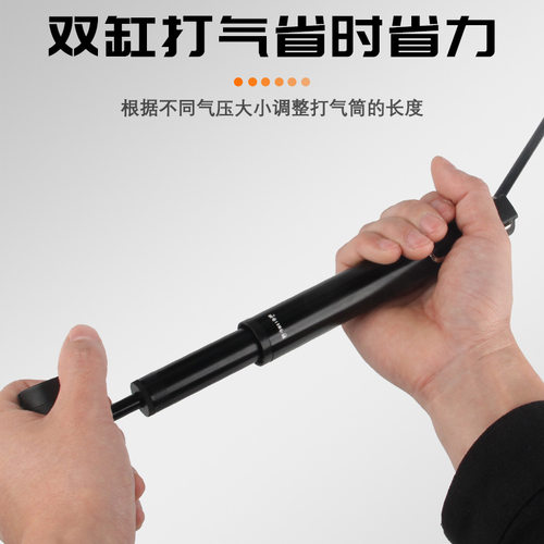DRCKHROS铝合金打气筒厂家便携迷你高压充气带气压表自行车打气筒