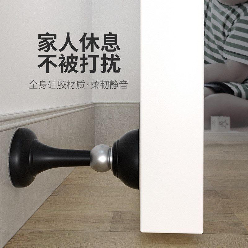 门吸免打孔新款门挡器防撞硅胶卫生间门固定家用强磁静音门碰地吸,基础建材,门吸,淘宝优惠券,粉丝福利购,淘宝优惠卷
