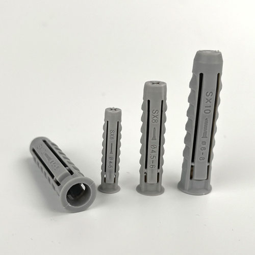 四面体塑料膨胀管螺栓胶粒灰色塞墙塞入M6 8 10 12mm石膏板