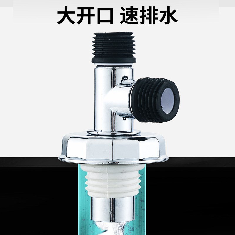 洗衣机排水管地漏接头三头通下水管三通接口对接器连接二合一防臭