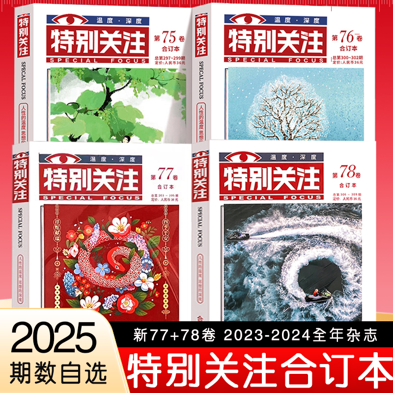 特别关注2025合订本全套78 77 76 75 74 73春夏秋冬卷青年文学文摘期刊杂志书刊2024全年过刊初中生高中生语文作文素材大全初中版