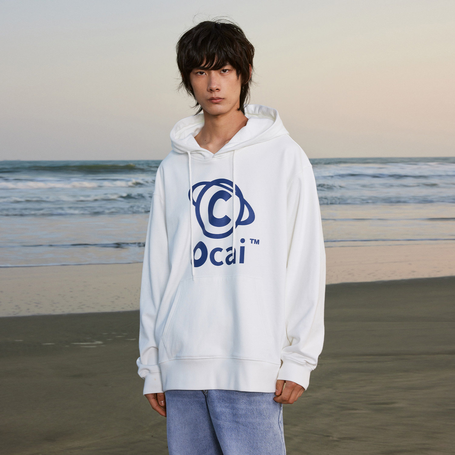 Ocai星球logo连帽卫衣 国潮牌流行撞色宽松帽衫外套情侣男女