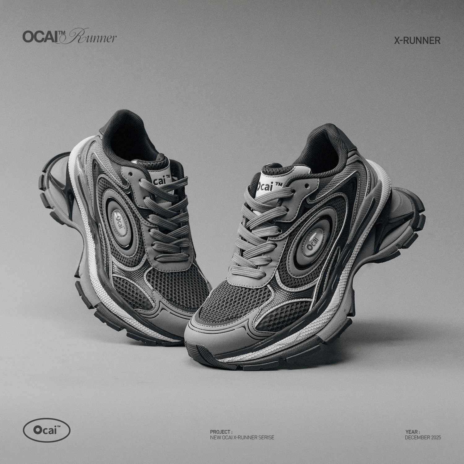 Ocai“X-Runner”月石灰飞碟2.0厚底增高老爹鞋,女鞋,老爹鞋,淘宝优惠券,粉丝福利购,淘宝优惠卷