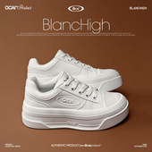 Ocai 国潮简约百搭高级感休闲板鞋 BlancHigh 纯白增高厚底小白鞋