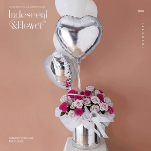 厦门花店送花同城速递配送飘空气球曼塔玫瑰抱抱桶弗洛伊德鲜花