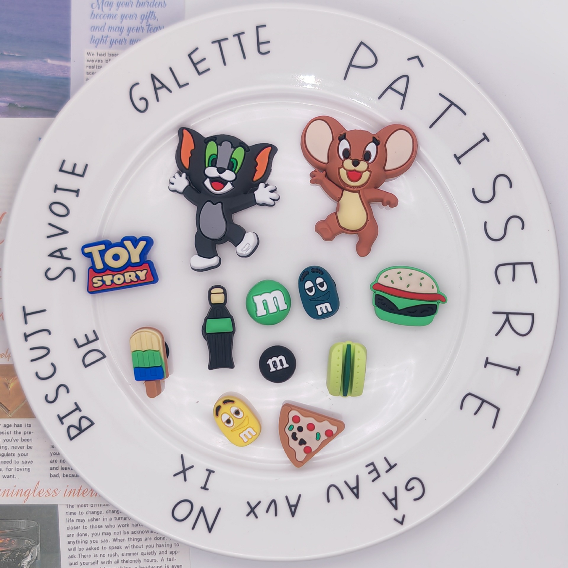 猫咪老鼠鞋花立体可拆卸diy配件