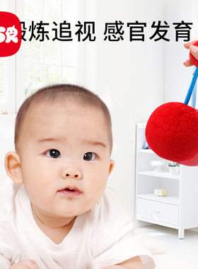 婴儿视力追视训练红球手摇铃｜01