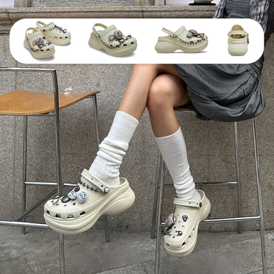 Crocs卡骆驰摇滚玫瑰鲸鱼洞洞鞋