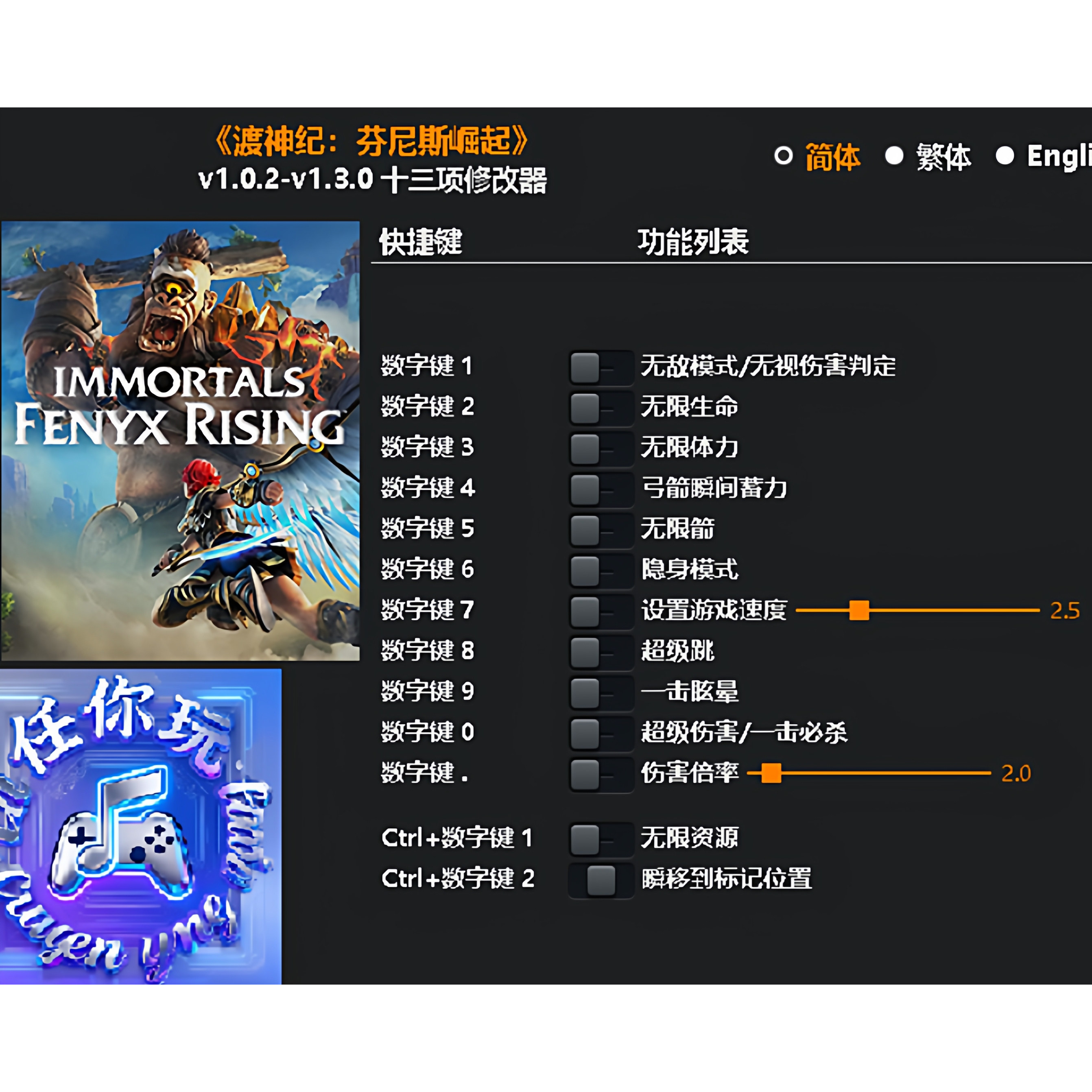 《渡神纪:芬尼斯屈走起》修改器 Steam电脑科技辅助工具不含游戏