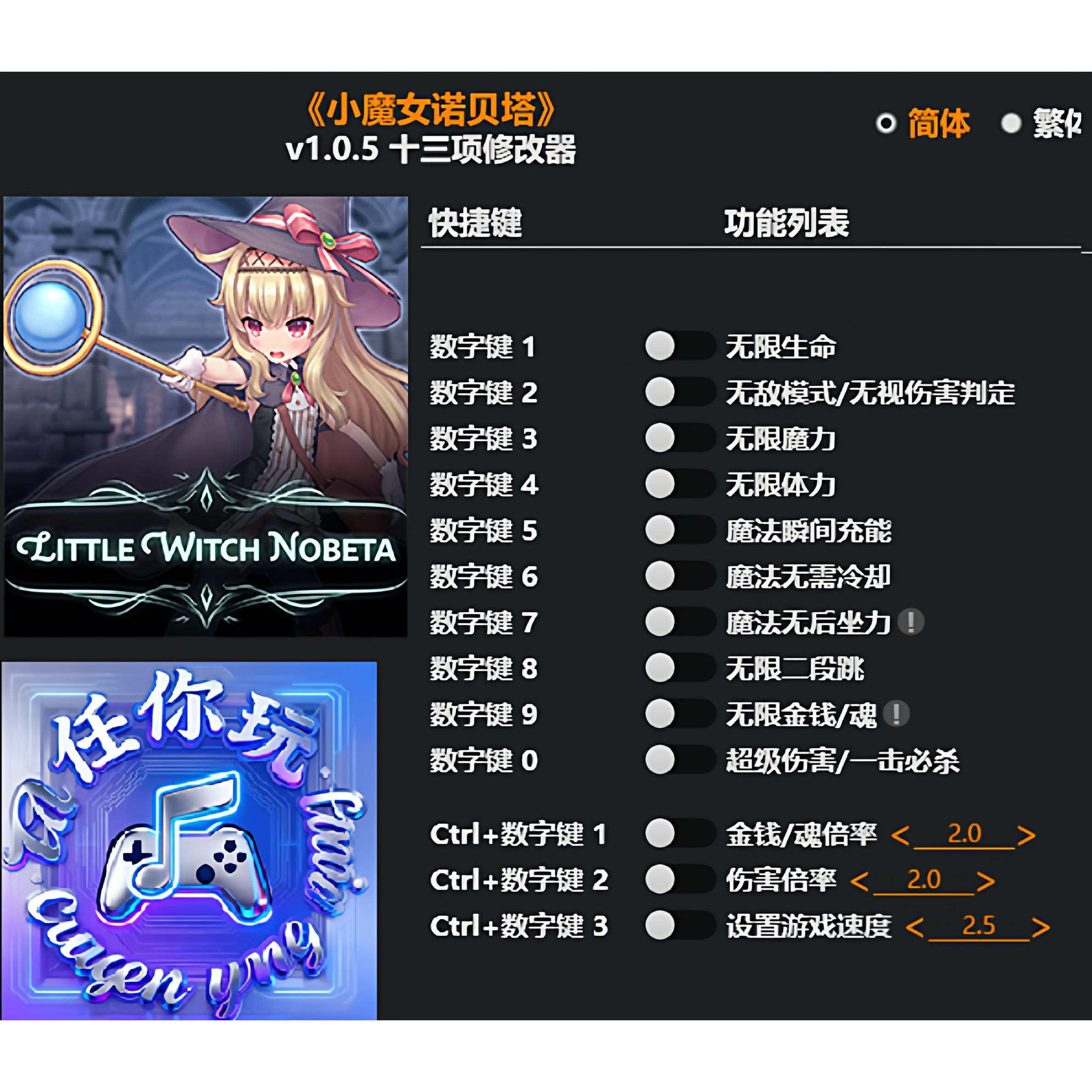 《小魔女诺贝塔》修改器 Steam正版专用电脑科技辅助工具不含游戏