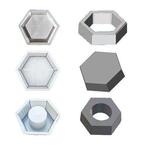 平面实心空心六角六棱块六菱地砖护坡水泥制品模型混凝土塑料模具