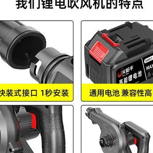 鼓风机锂电吹风机大功率工业用吹灰尘无线小型充电车载吸尘器手持