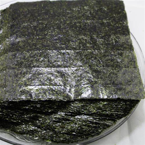 寿司海苔大片装50张商用烤紫菜包饭饭团专用材料墨绿色手卷全用型