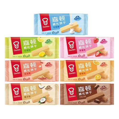 嘉顿威化饼干600g多口味组合袋装巧克力花生儿童成人通用