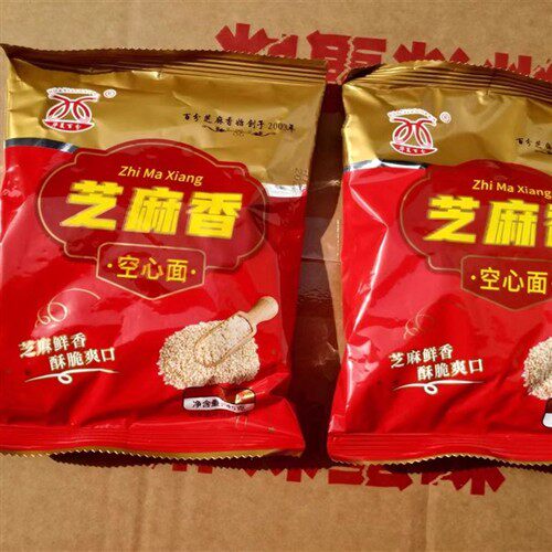 怀旧芝麻叶子芝麻香空心面油炸型方便面干脆面干吃面麻辣蟹味零食
